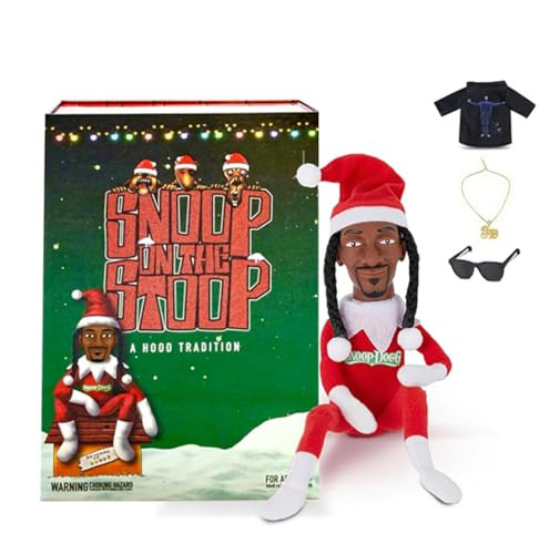 Culturefly Snoop on a Stoop 2023, Snoop Elf Doll, Box Toy - Red New