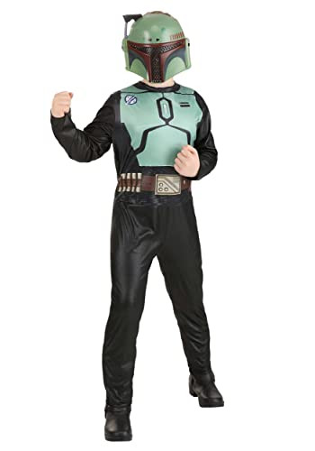 Jazwares Star Wars Boba Fett Costume for Youth Boys Printed Jumpsuit - M (8-10)