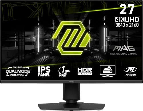MSI MAG 275UPD E14 27 3840 X 2160 UHD Gaming Monitor 288Hz, AMD FreeSync Black