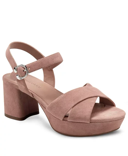 AEROSOLES WOMEN'S COSMOS PLATFORM - SIZE: WOMEN 7 WIDE - BLUSH - FABRIC