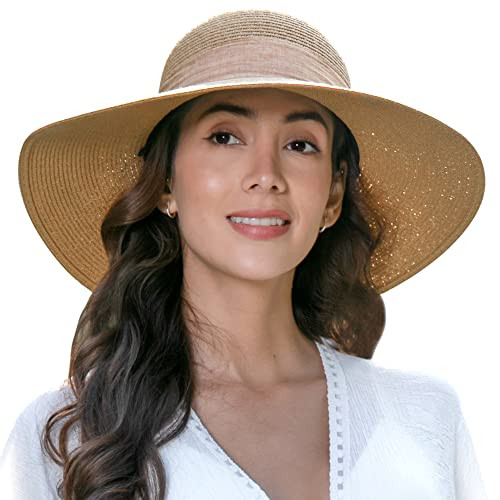 MC180330000014 JASMINE FLOPPY BEACH HATS FOR WOMEN FOLDABLE SUN HATS FOR WOMEN