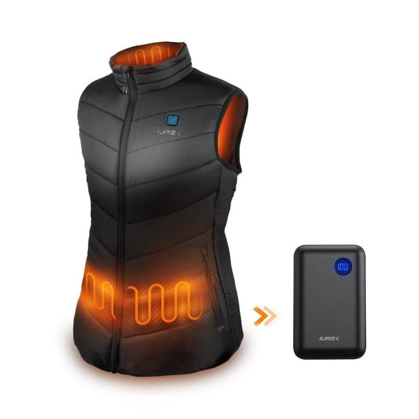 IUREK ZD932 HEATED VEST - SIZE: WOMEN M - BLACK New