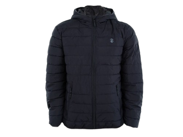 IZOD MEN'S PACKABLE PUFFER JACKET - SIZE: MEN MEDIUM - BLACK New