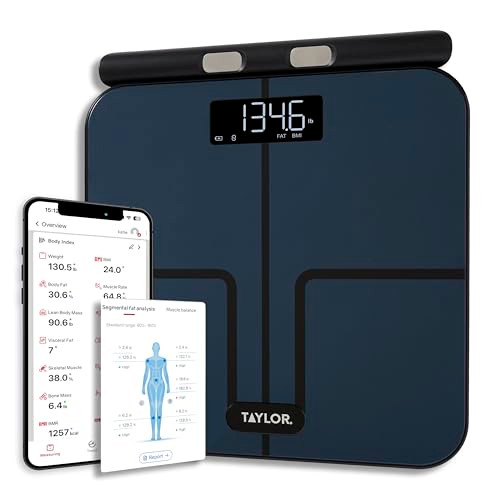 Taylor Smart Total Body Composition Scale with Precision Hub App 5531995 - Black