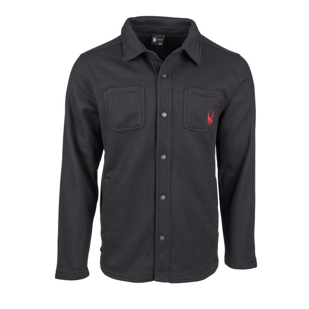 SPYDER MEN'S AVALON SHIRT JACKET, BLACK, MEDIUM