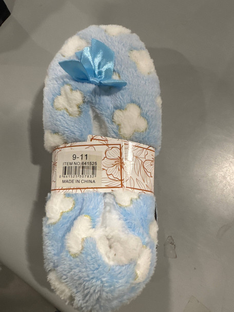 ZHANTU FLOOR SLIPPER SIZE 36-41 9-11 - SIZE: YOUTH 36-41 9-11 - BLUE/WHITE New