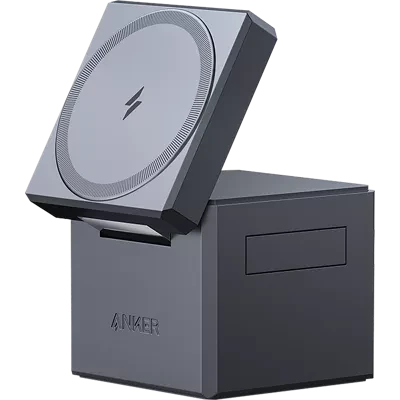 ANKER MAGNETIC WIRELESS CHARGER (3-IN-1 CUBE) WITH MAGSAFE - GRAY New