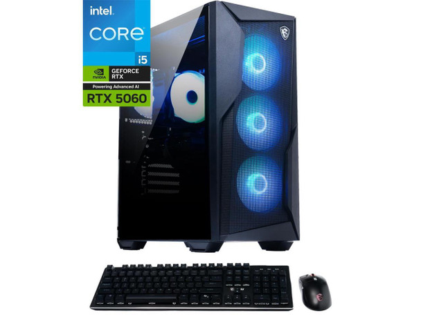 MSI Codex R2 Gaming Desktop Core i5-14400F RTX 5060 8GB GDDR7 16GB DDR5 1TB NVMe