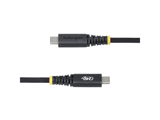 StarTech 6ft (1.8m) USB-C Charging Cable, 240W (5A) PD EPR, Dual-Layer