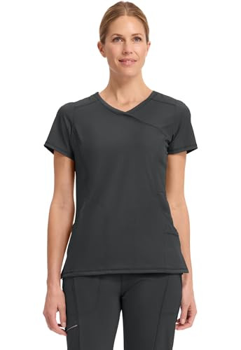 2625A Cherokee Infinity Womens Mock Wrap Scrub Top - Size M - Black