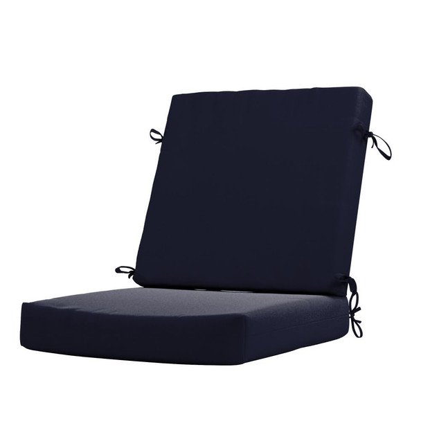 Gold Crest California Umbrella Outdoor Dining Chair Patio Seat Cushion Navy New