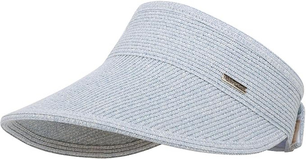 LIVINGSTON SUN VISORS FOR WOMEN SUN HAT WIDE BRIM UV PROTECTION - LIGHT BLUE