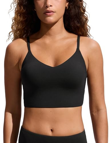 CRZ YOGA V SHAPED BIKINI TOPS BUILT-IN PADS, A-D CUP WOMEN M - BLACK New
