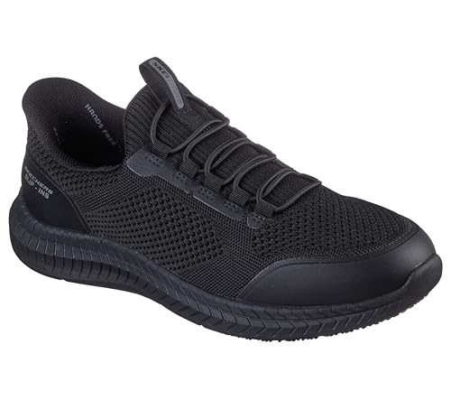 200404 SKECHERS MEN'S RUSSOM GRILAX SR ATHLETIC BLACK SIZE 7.5 New
