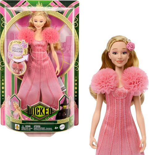 MATTEL WICKED SINGING GLINDA FASHION DOLL & ACCESSORIES, POSABLE MOVIE INSPIRED New