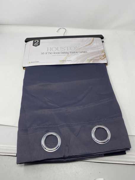 SALLY TEXTILES HOUSTON SOLID BLACKOUT WINDOW PANEL - NAVY New
