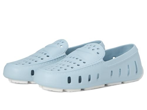 FLOAFERS TODDLERS WATERPROOF PRODIGY DRIVER SHOES - POWDER BLUE/WHITE - SIZE:10 New