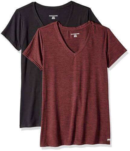 AMAZON ESSENTIALS WOMEN QUICK DRY TECH STRETCH T-SHIRT 2 PK AZ0001 - SIZE SMALL New