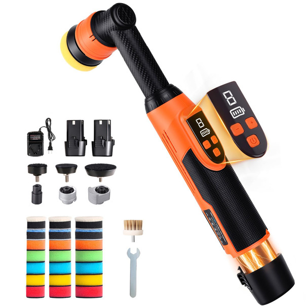 PROTMEX CORDLESS MINI POLISHER 12V MICRO CORDLESS SCRATCHES KILLER - ORANGE
