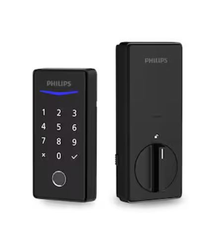 PHILIPS 1000 SERIES TOUCHSCREEN KEYPAD ELECTRONIC DEADBOLT LOCK - MATTE BLACK