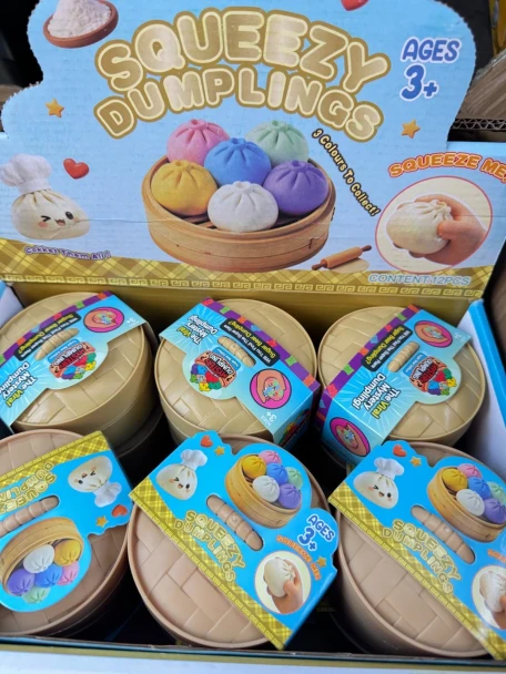 GENERIC DUMPLING SQUISHY TOY BOX BAO BUN DIM SUM SQUISHIES 12 COUNT - MYSTERY New