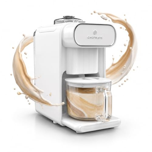 CHEFWAVE MILKMADE NON-DAIRY MILK MAKER WITH 6 PLANT-BASED PROGRAMS - WHITE New