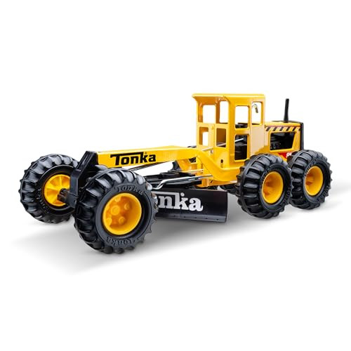 TONKA STEEL CLASSICS ROAD GRADER - STEEL & PLASTIC YELLOW TOY TRUCK KIDS