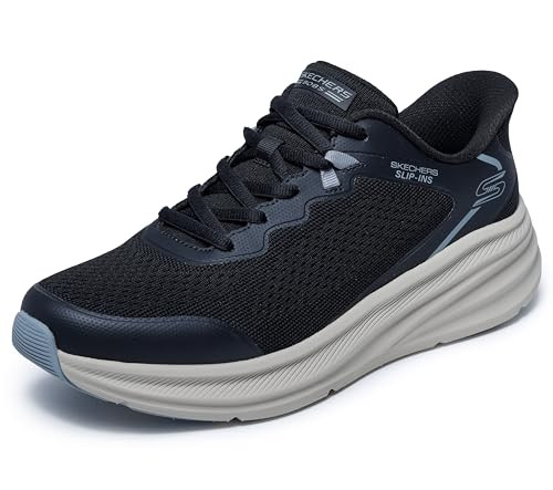 118431 Skechers Men's Bobs Skillz Slip-Ins Sneaker, Black/White, Size 11 New