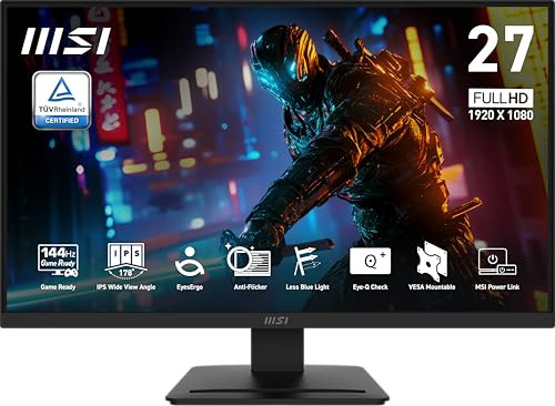 MSI PRO MP273L E14 27" FHD 1920 X 1080 144HZ GAMING OFFICE MONITOR - BLACK