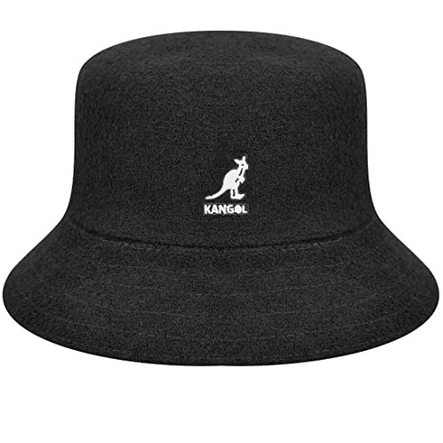 KANGOL BERMUDA BUCKET HAT, FASHION HATS FOR MEN AND WOMEN, SIZE L - BLACK New