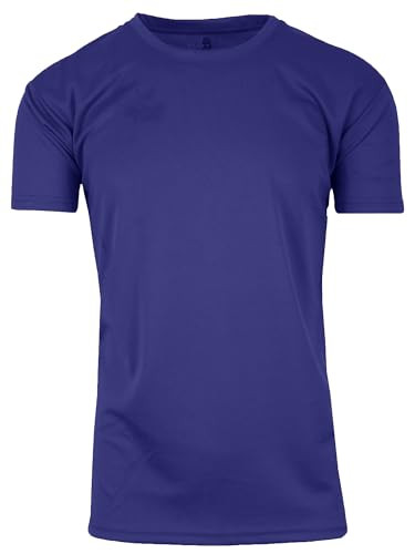 GALAXY BY HARVIC MEN MEDIUM PERFORMANCE MOISTURE WICKING ACTIVE TEE - NAVY - M