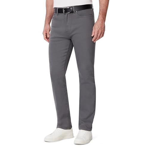 AMAZON ESSENTIALS MEN'S REGULAR FIT GARMENT DYED 5 POCKET PANT CHARCOAL 32X28