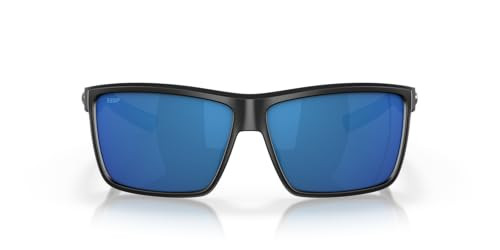 06S9016 Costa Del Mar Rinconcito Rectangular Matte Black Frame - Black Mirror