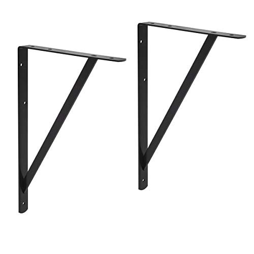 AMAZON BASICS SHELF BRACKETS L20" X H13" 10 PACK METAL BRACKETS AB5501 - BLACK