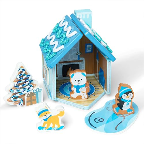 Melissa & Doug Winter Frost Wooden Gingerbread House Gingerbread House Play Set New