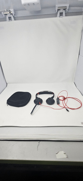 PLANTRONICS BLACKWIRE 5220 USB-C HEADSET, ON-EAR MONO HEADSET, WIRED - BLACK/RED