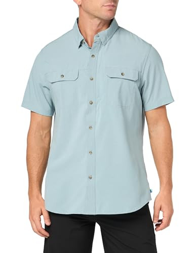 UNIONBAY TECH MESH BUTTON-UP SHIRT - SIZE: MEN L - LACQUER