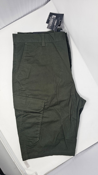 BLU ROCK MEN'S COTTON FLEX-STRETCH CARGO SHORTS - SIZE: MEN 40 - OLIVE New