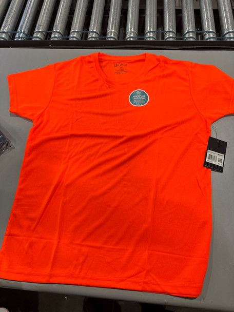 GALAXY BY HARVIC MEN'S PERFORMANCE MOISTURE WICKING ACTIVE SIZE: M - NEON ORANGE New