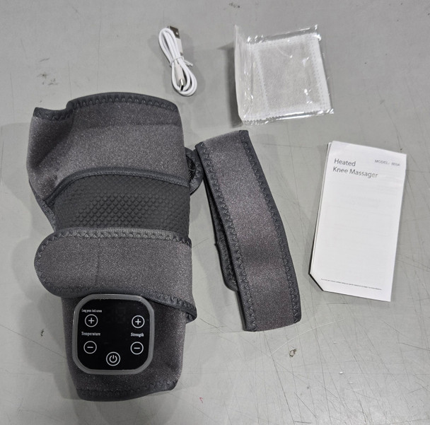 GENERIC HEATED KNEE MASSAGER, TWO HEAT PADS, A USB-C CABLE - GRAY New