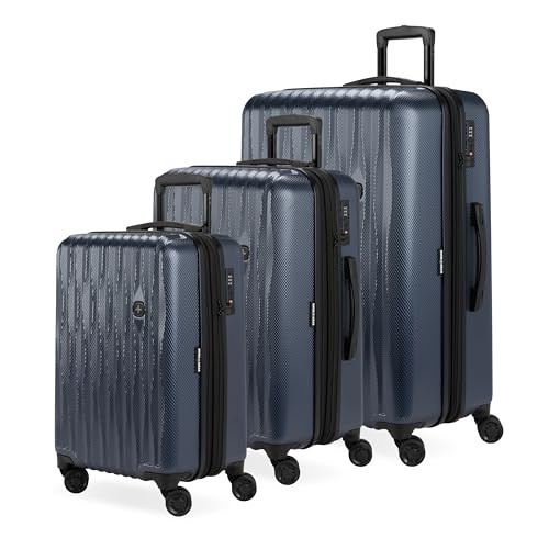 SWISSGEAR ENERGIE HARDSIDE EXPANDABLE LUGGAGE SPINNER WHEELS 3 PIECE - NAVY