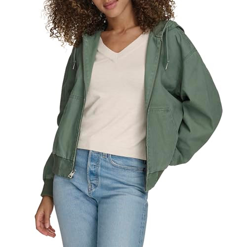 LW5RC096 Levi's Women's Workwear Hoody Bomber Laurel Green (Unfilled) X-Large