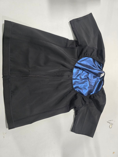 WEIGHT LOSS SAUNA SHIRT FOR WOMEN SWEAT SUIT WAIST TRAINER SIZE: 2XL - BLACK