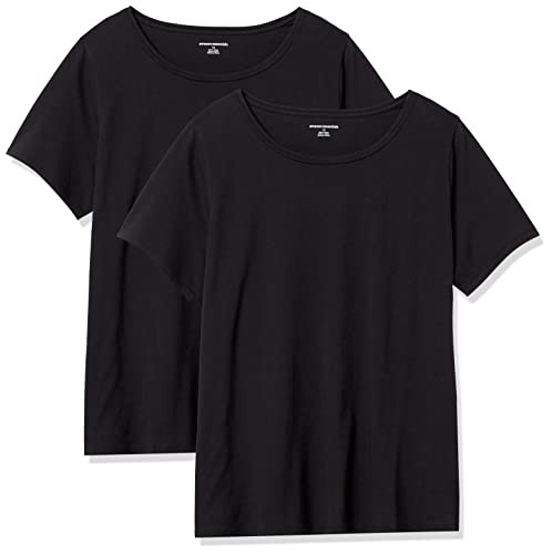 AMAZON ESSENTIALS WOMENS REGULAR-FIT 2 PACKS - SIZE 3X - BLACK