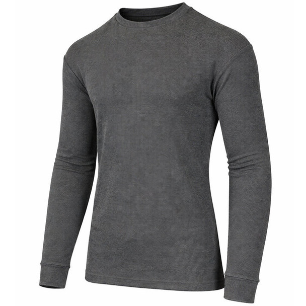 GALAXY BY HARVIC MEN'S THERMAL CREW NECK SHIRT - SIZE: MEN 2XL - CHARCOAL