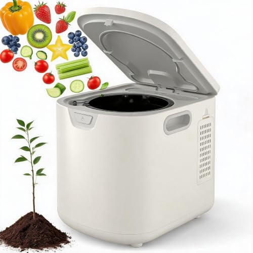 GARVEE 3.5L ELECTRIC KITCHEN COMPOSTER SMART COUNTERTOP COMPOST BIN - WHITE