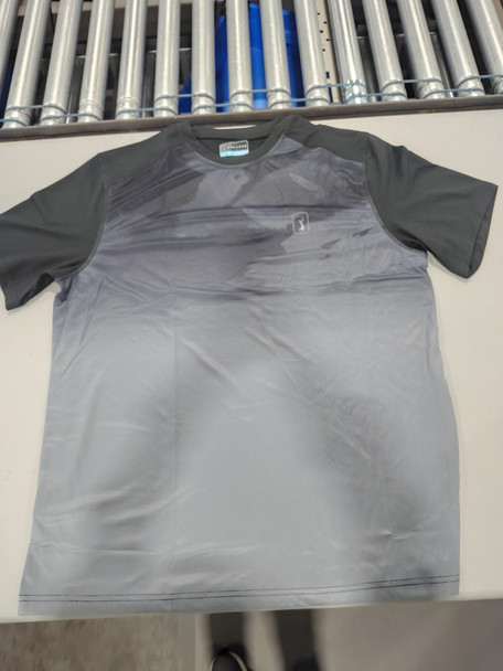 PGA TOUR SHIRT - SIZE: MEN L - GRAY/BLACK