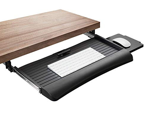 Mount-It Keyboard Drawer with Mouse Platform Easy-Glide MI-7136 - Black New