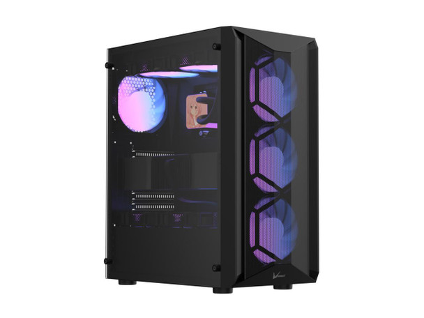 Formula V Line Air Power G1 Mid-Tower PC Case, Bold Angular Mesh Front,