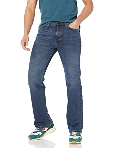 AMAZON ESSENTIALS MEN STRAIGHT-FIT BOOTCUT JEAN MEDIUM WASH 32W x 32L New
